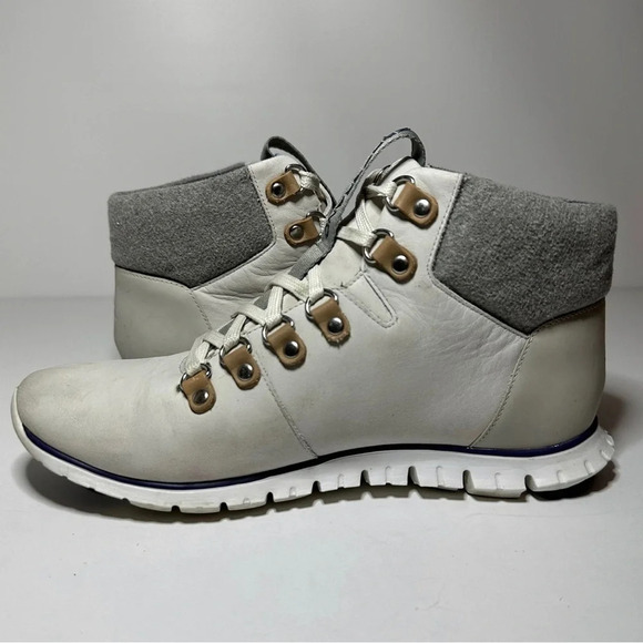 Cole Haan Zerogrand White Gray Hiker Waterproof Boots Women's 7 B  W00158 - Picture 3 of 9